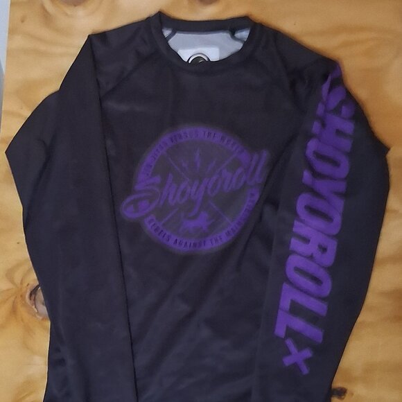 Shoyoroll Other - Shoyoroll Long Sleeve Rash Guard – Black / Purple Logos – Size Large – BJJ Grapp